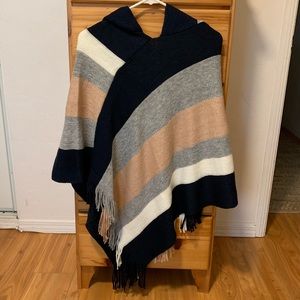 Knit Fringed Poncho